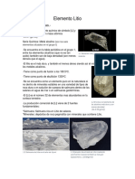 1.4 Ejemplar de extraido de Litio mediante yacimientos rocosos también se incluyen: espodumena y ambligonita