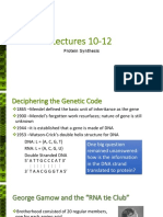 Lecture 10-12 Protein Synthesis PDF