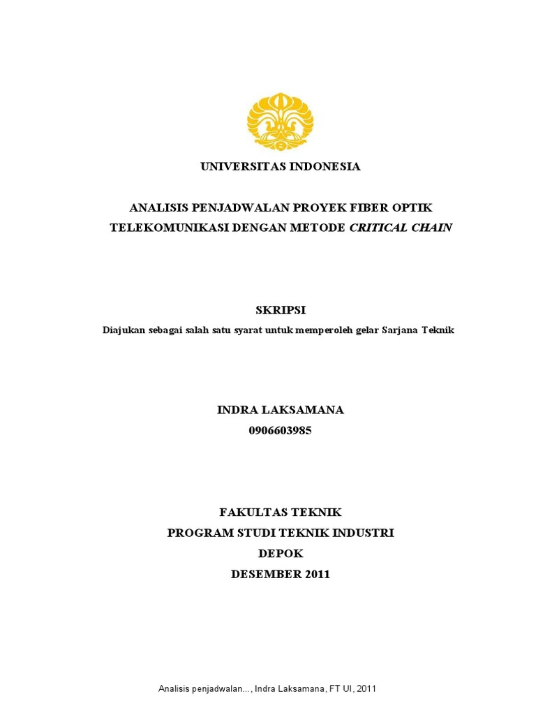 Universitas Indonesia Halaman Judul