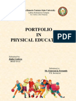 Portfolio IN Physical Education Ii: Lubao Extension-Campus