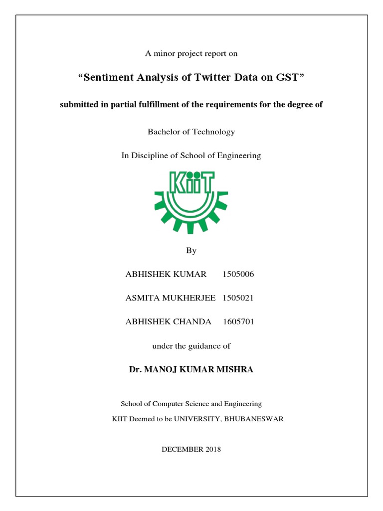Twitter Sentiment Analysis on GST | PDF | Social Media | Popular ...