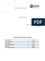 Calculo prestaciones laborales