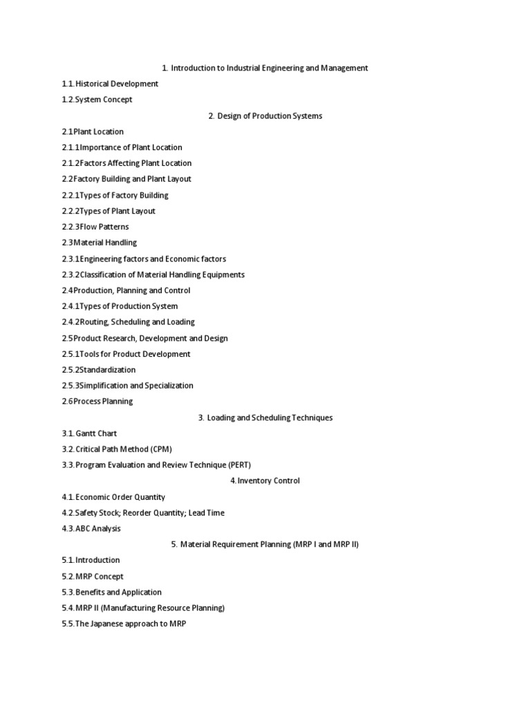 Industrial Engineering Overview and Practices | PDF | Operations ...