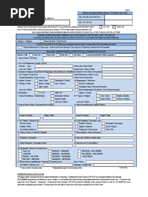 Cif 01 Account Opening Form For Efs Programme Pdf Privacy Personally Identifiable Information