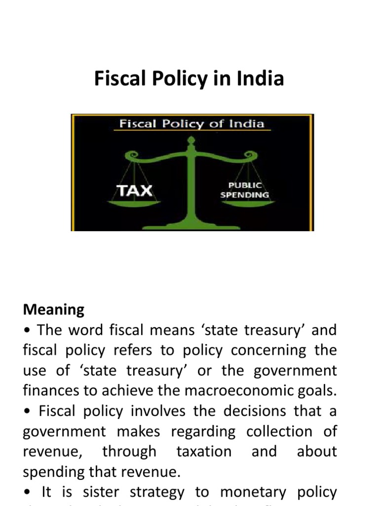 Overview of Fiscal Policy in India | PDF | Government Spending | Fiscal ...