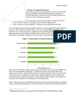 Evidence of Teaching Effectiveness and Teaching References