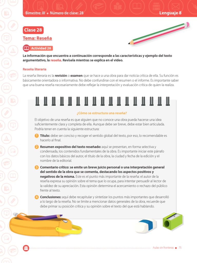 Estructura y elementos de una reseña | PDF | Certeza | Autor