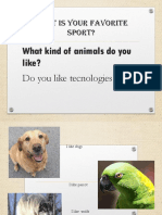 What Is Your Favorite Sport?: What Kind of Animals Do You Like?