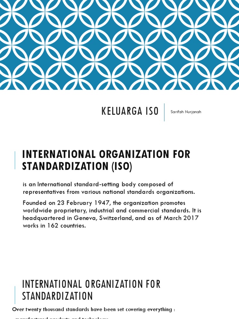 ISO Standards Overview | PDF | International Organization For ...