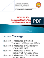 Measures of Central Tendency and Measures of Variability