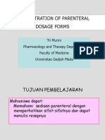 Parenteral Dosage Form