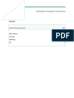 Autocad Commands Cheat Sheet