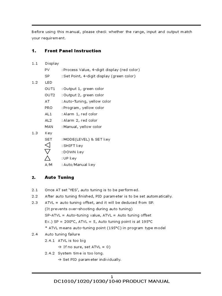Honeywell DC1010/1040 Manual Guide | PDF | Parameter (Computer ...