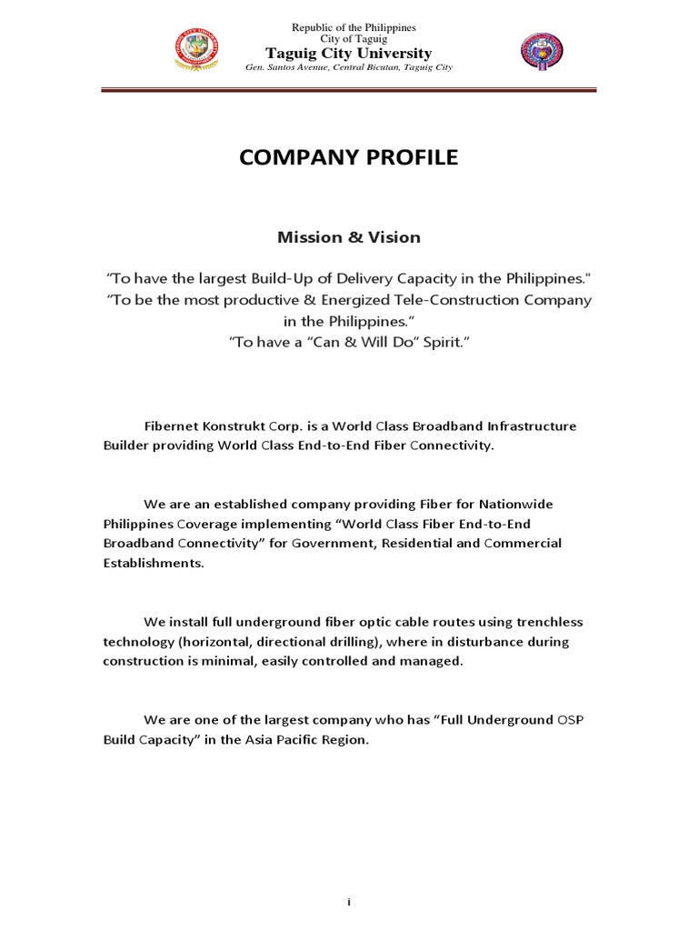 Company Profile: Mission & Vision | PDF | Computers