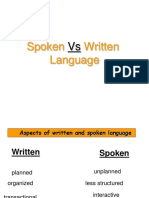 3.1 - Spoken Vs Written