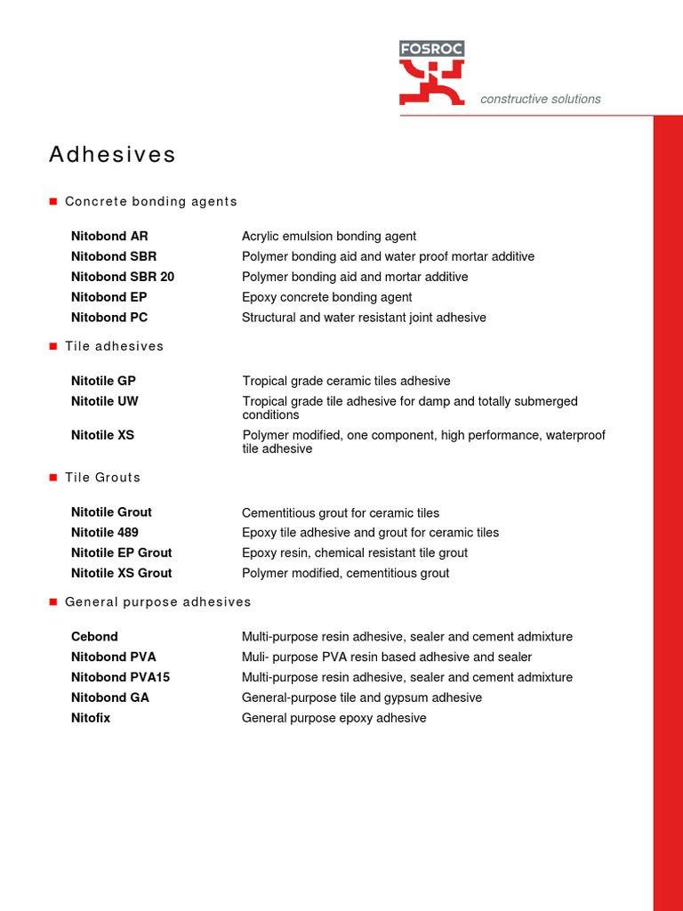 09 Adhesives PDF | PDF