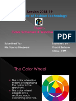 Color Wheel & Schemes With Window Displays