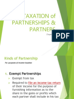 Taxation of Partnerships & Partners