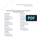 Design and CFD Analysis of Centrifugal Compressor and Turbine For