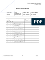 Contract Closeout Checklist