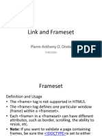 Link and Frameset: Pierre Anthony O. Oreto