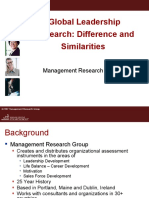 Global Leadership Research: Difference and Similarities