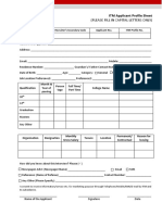 (Please Fill in Capital Letters Only) : ITM Applicant Profile Sheet