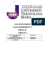 Gas Expansion Lab Experiment 2 EH243 3C Group 3
