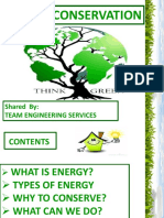 Energy Conservation: Shared By: Team Engineering Services