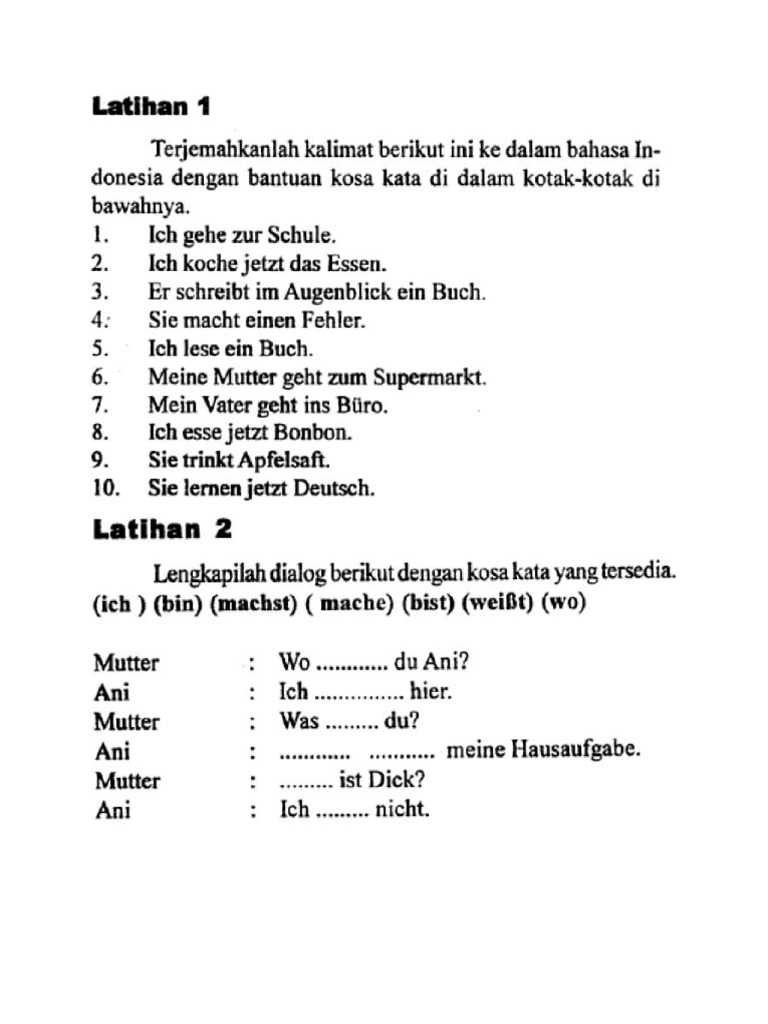 Latihan Jerman | PDF