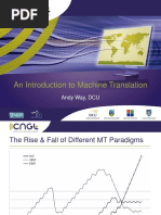 An Introduction To Machine Translation: Andy Way, DCU