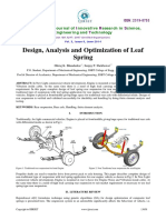 Design, Analysis and Optimization of Leaf Spring