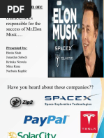 Presentation On:: Leadership Characteristics Responsible For The Success of MR - Elon Musk....