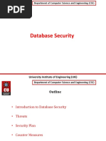 Database Security: University Institute of Engineering (UIE)