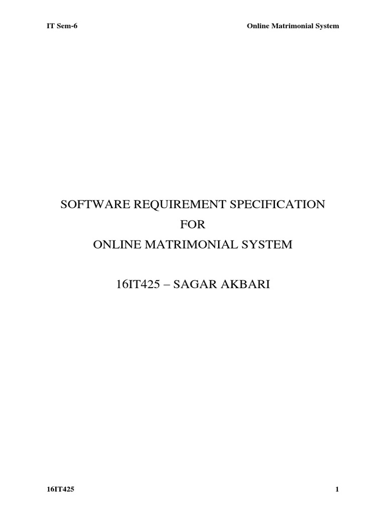 Online Matrimonial System Overview | PDF | Websites | Internet