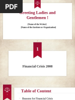 Presentation About Financial Crisis 2008