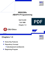 MINS298c ABAP/4 Programming: CSU Chico