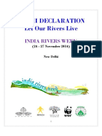 Let Our Rivers Live - Delhi Declaration - IRW 2014