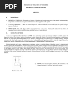 Mechanical Vibration of Multiple Degrees of Freedom Systems