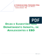 Dicas e Sugestões para Departamento Infantil, de Adolescentes e Ebd