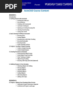 Autocad Course Content: Session I