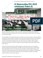 Simulasi UNBK Matematika IPA 2019 ( - Soal Dan Pembahasan Paket A)