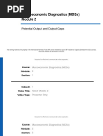 Macroeconomic Diagnostics (MDSX) 2: Potential Output and Output Gaps