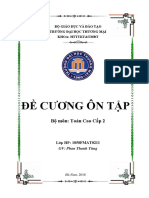 ĐỀ CƯƠNG ÔN TẬP TOÁN CAO CẤP 2 PDF