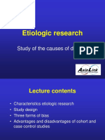Etiologic Research: Study of The Causes of Disease