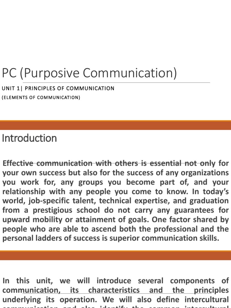 Principles of Effective Communication | PDF | Career & Growth
