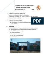 Informe de inspección de la I.E.11121- Las Delicias de Mórrope con riesgo en su cerco perimétrico