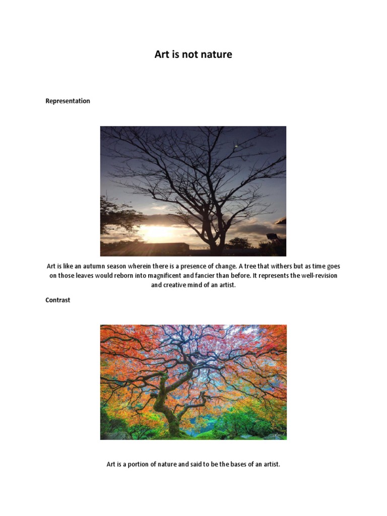 Art Is Not Nature PDF