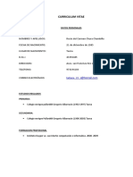 CURRICULUM VITAE Rocio 2018