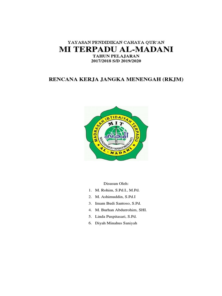 RKJM MI Terpadu Al-Madani 2017-2020 | PDF